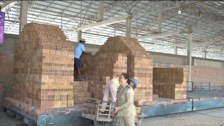 អាជ្ញាធរចុះត្រួតពិនិត្យទីតាំងឡឥដ្ឋដើម្បីទប់ស្កាត់ពលកម្មកុមារ។ (រូបថត៖ ហាង សុជាតា)