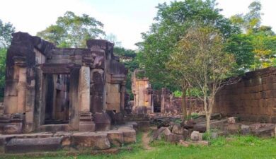 ប្រាសាទតាមាន់ធំដែលមានទីតាំងនៅភូមិតាមាន់សែនជ័យ ឃុំគោកមន ស្រុកបន្ទាយអំពិល ខេត្តឧត្តរមានជ័យដែលបង្ហោះដោយមន្ទីរទេសចរណ៍ខេត្តឧត្តរមានជ័យ កាលពីឆ្នាំ ២០២០។