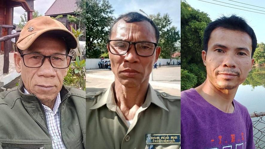 ពីឆ្វេងទៅស្តាំលោក មុត រិន (គណបក្សឆន្ទៈខ្មែរ) លោក កាន់ គុន (គណបក្សភ្លើងទៀន)និង លោក ឡុក អូរីដេ។ រូបថតពីទំព័រហ្វេសប៊ុករបស់អ្នកទាំងបី។ (លីកាដូ)។