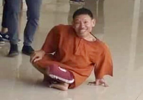 លោក ភុន យុទ្ធ ក្នុងអំឡុងពេលជាប់ពន្ធនាគារមួយឆ្នាំពីបទញុះញង់។រូបថត បង្ហោះលើហ្វេសប៊ុករបស់លោក។